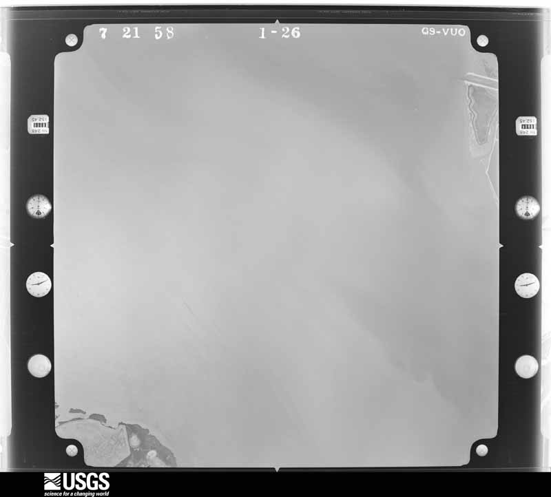 U.S. Geological Survey aerial photograph, 1958-07-25, scale 1:30000