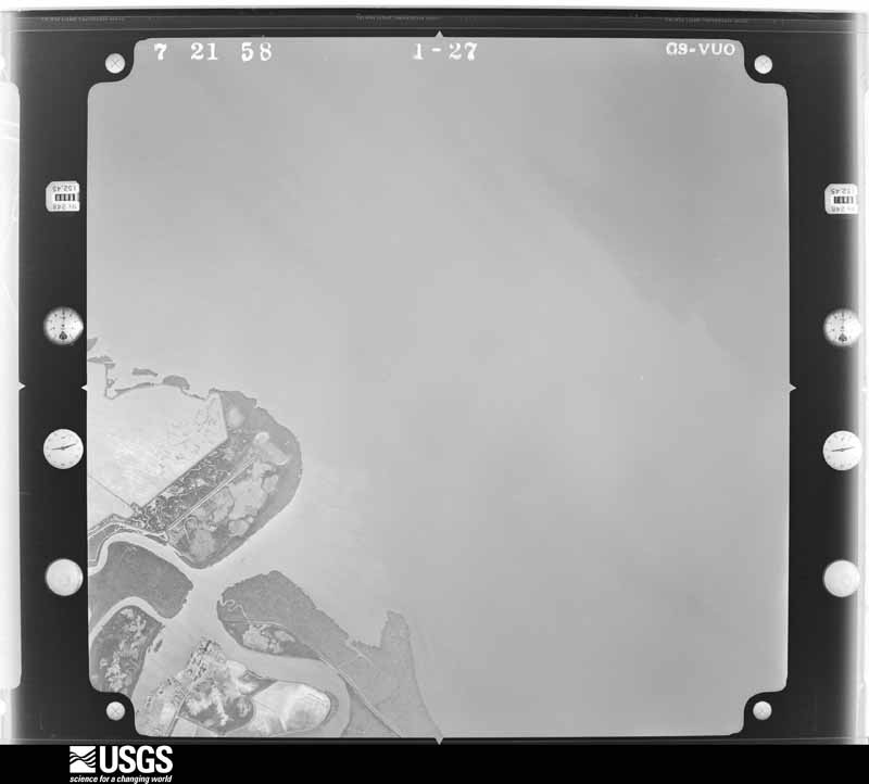 U.S. Geological Survey aerial photograph, 1958-07-25, scale 1:30000
