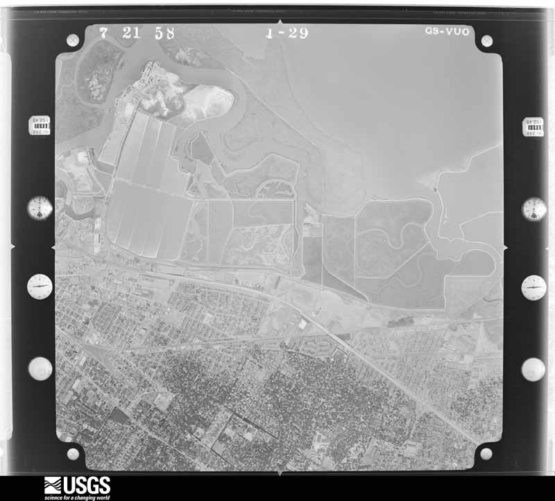 U.S. Geological Survey aerial photograph, 1958-07-25, scale 1:30000