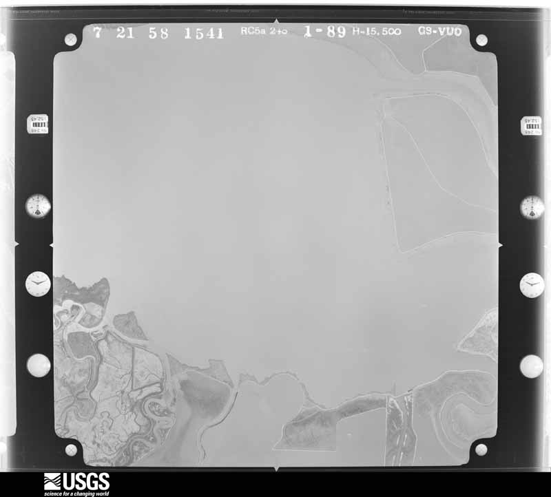 U.S. Geological Survey aerial photograph, 1958-07-25, scale 1:30000