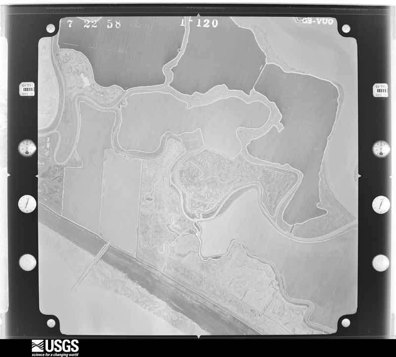 U.S. Geological Survey aerial photograph, 1958-07-25, scale 1:30000