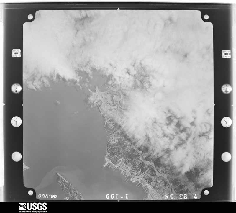 U.S. Geological Survey aerial photograph, 1958-07-25, scale 1:30000
