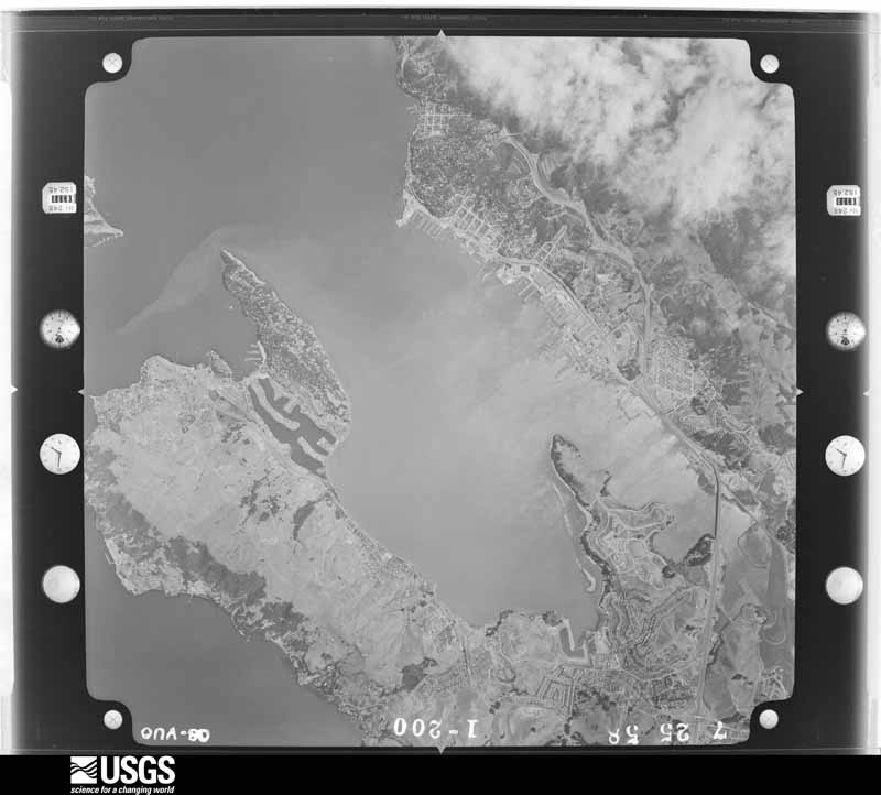 U.S. Geological Survey aerial photograph, 1958-07-25, scale 1:30000