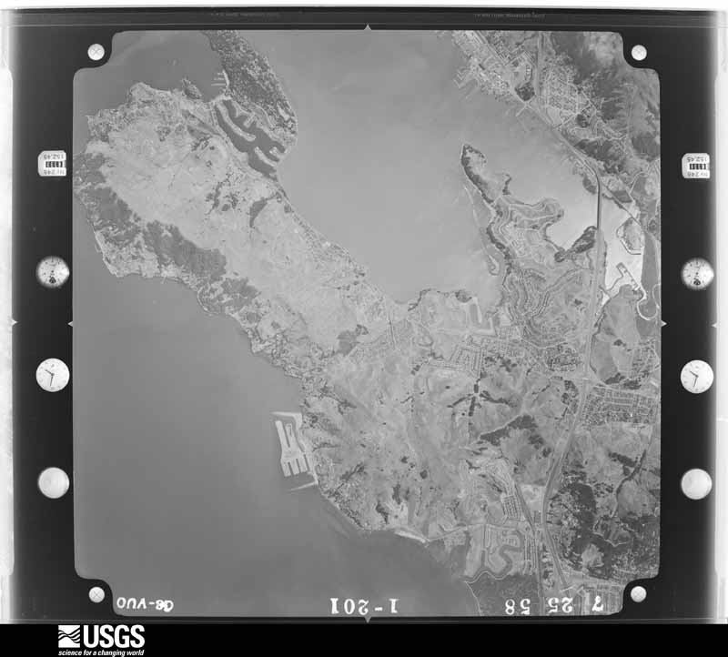 U.S. Geological Survey aerial photograph, 1958-07-25, scale 1:30000