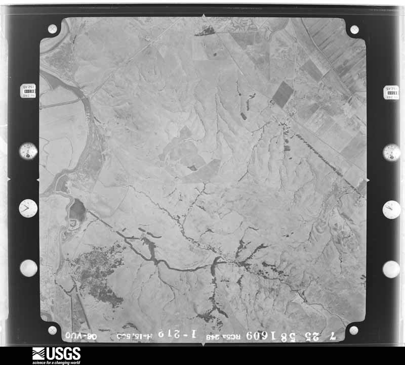 U.S. Geological Survey aerial photograph, 1958-07-25, scale 1:30000