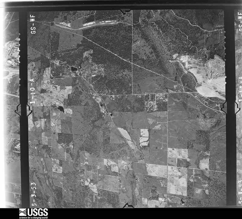 U.S. Geological Survey aerial photograph, 1953-06-01, scale 1:25000