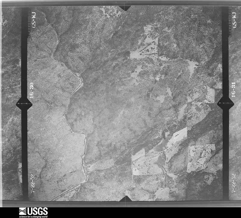 U.S. Geological Survey aerial photograph, 1952-07-15, scale 1:23600