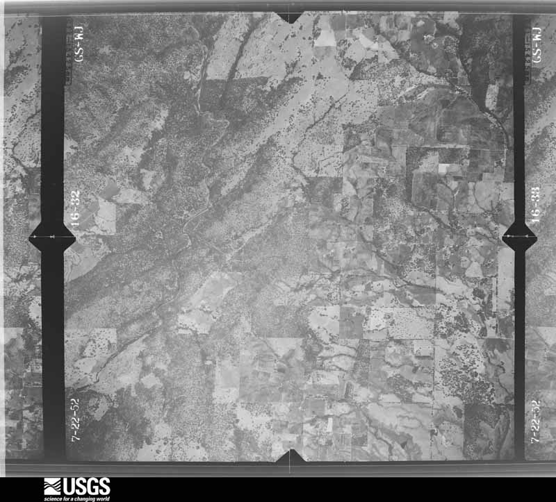 U.S. Geological Survey aerial photograph, 1952-07-15, scale 1:23600