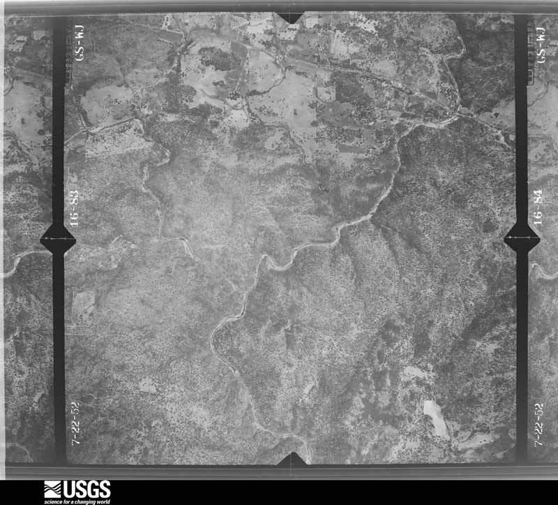 U.S. Geological Survey aerial photograph, 1952-07-15, scale 1:23600