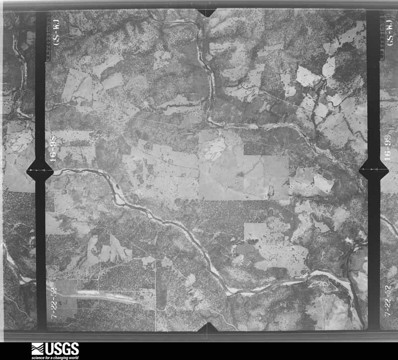 U.S. Geological Survey aerial photograph, 1952-07-15, scale 1:23600
