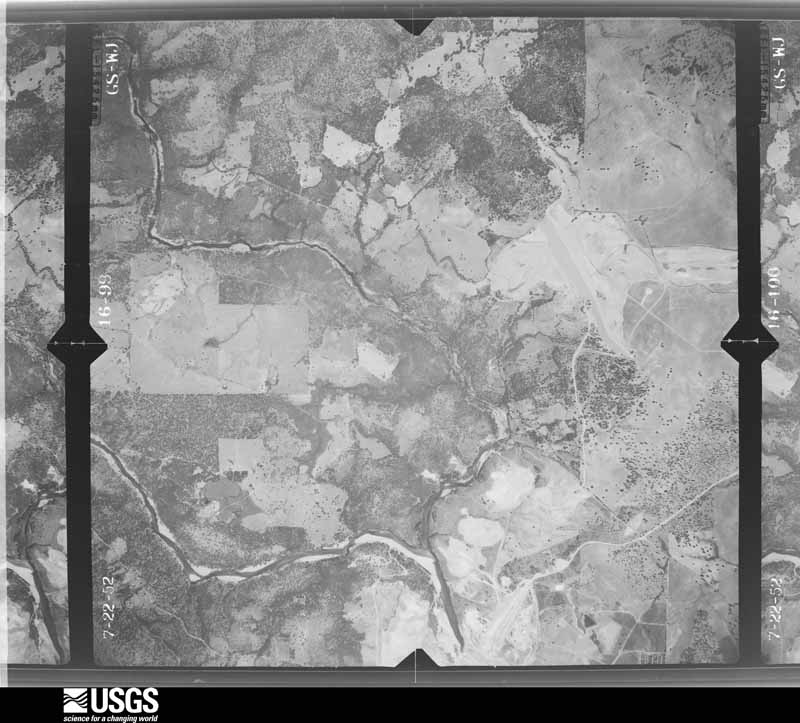 U.S. Geological Survey aerial photograph, 1952-07-15, scale 1:23600