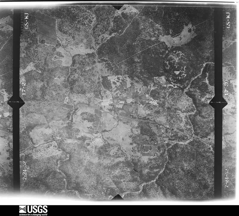 U.S. Geological Survey aerial photograph, 1952-07-15, scale 1:23600