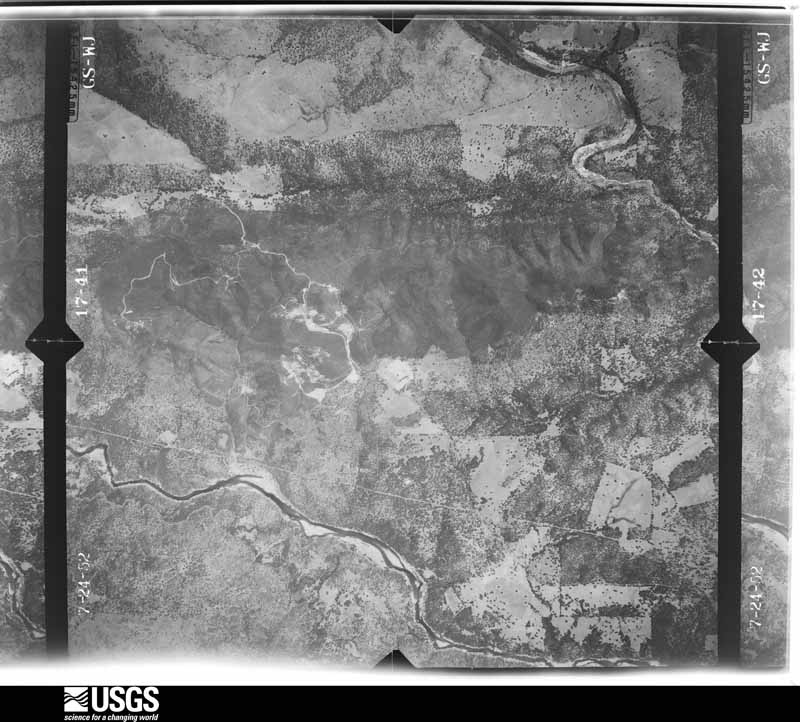 U.S. Geological Survey aerial photograph, 1952-07-15, scale 1:23600