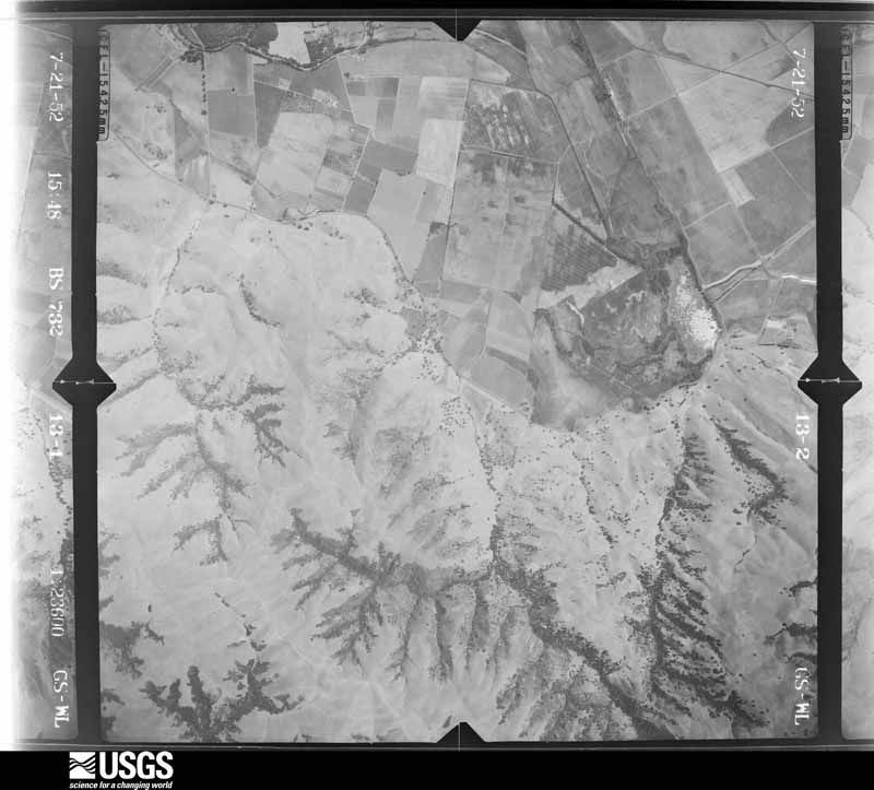 U.S. Geological Survey aerial photograph, 1952-07-27, scale 1:23600
