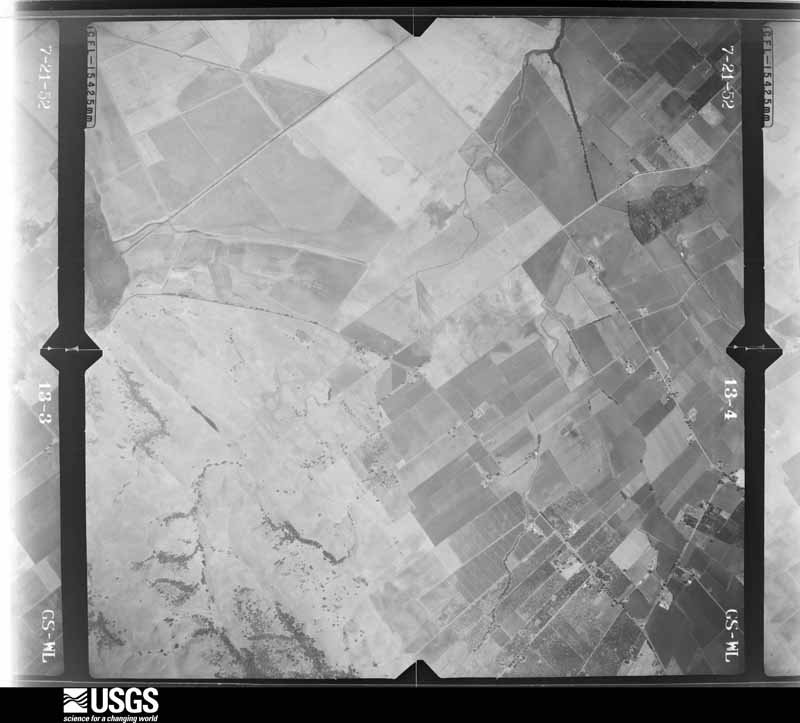 U.S. Geological Survey aerial photograph, 1952-07-27, scale 1:23600