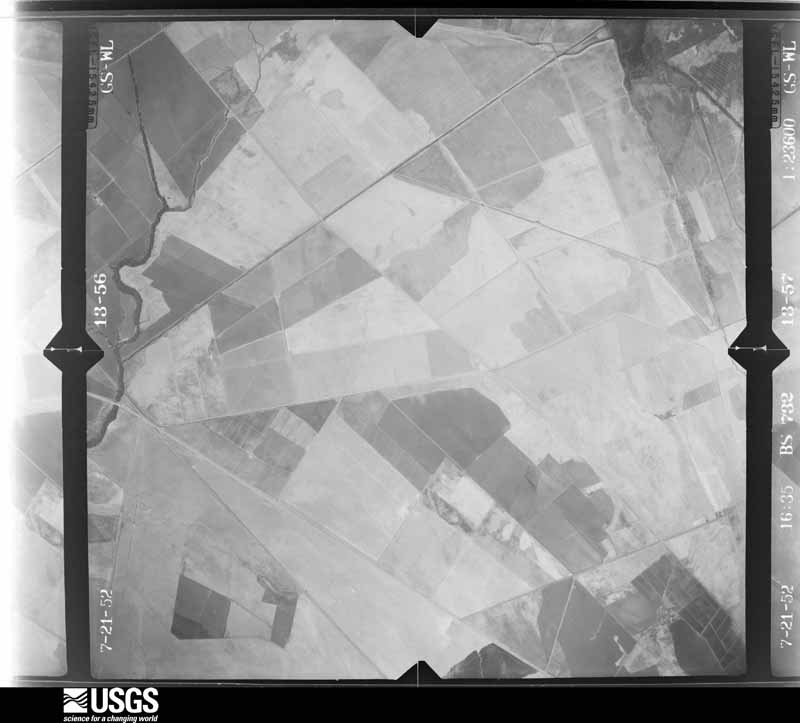 U.S. Geological Survey aerial photograph, 1952-07-27, scale 1:23600