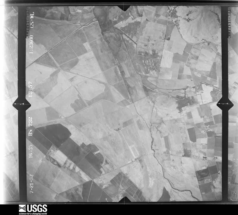 U.S. Geological Survey aerial photograph, 1952-07-27, scale 1:23600