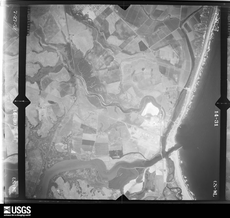 U.S. Geological Survey aerial photograph, 1952-07-27, scale 1:23600