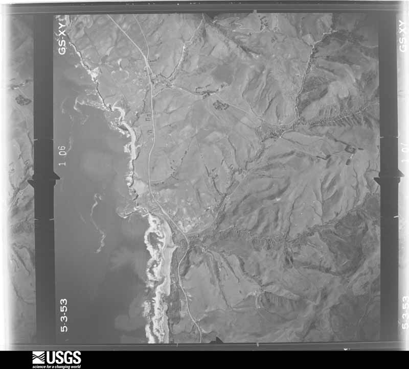 U.S. Geological Survey aerial photograph, 1953-07-01, scale 1:23600