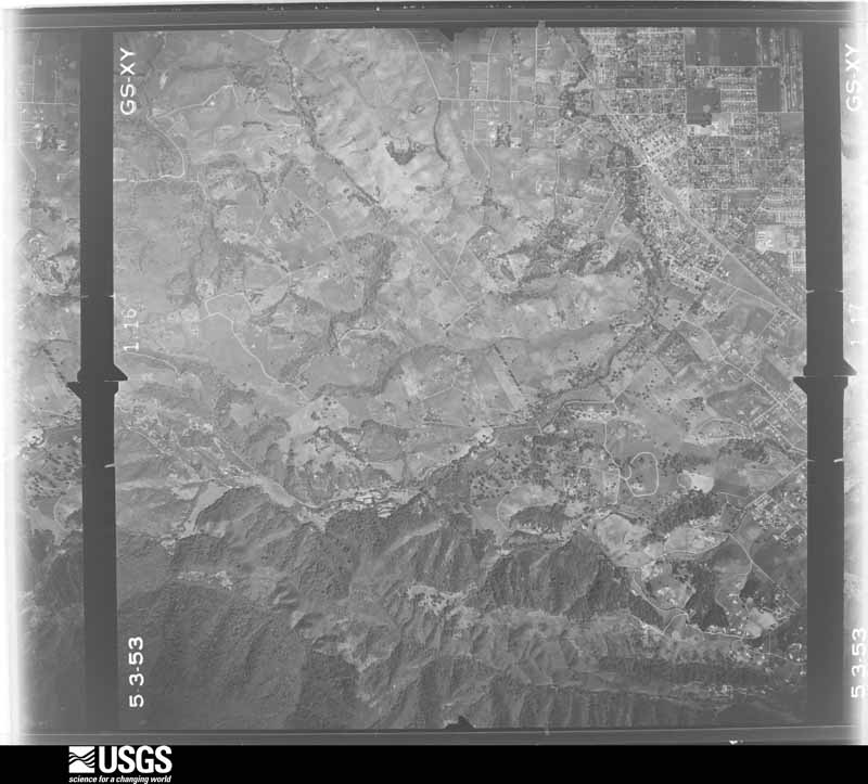 U.S. Geological Survey aerial photograph, 1953-07-01, scale 1:23600