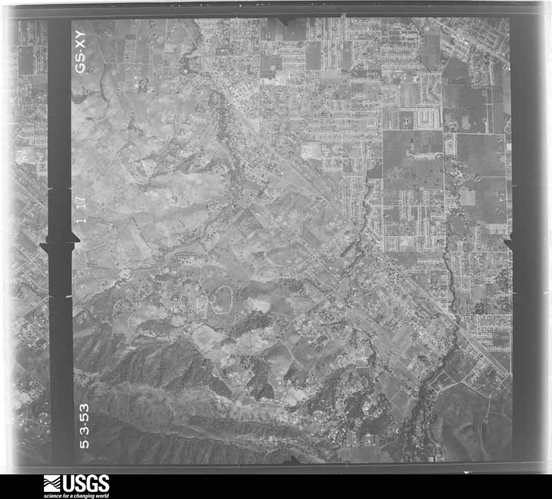 U.S. Geological Survey aerial photograph, 1953-07-01, scale 1:23600