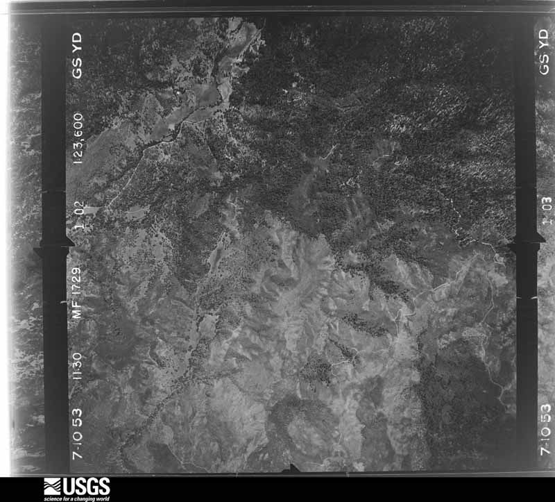 U.S. Geological Survey aerial photograph, 1953-07-11, scale 1:23600