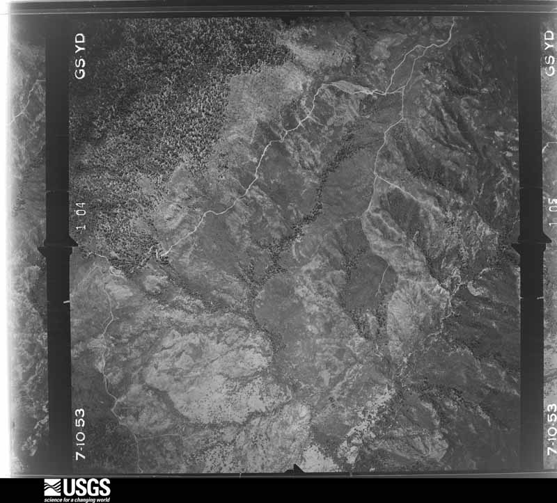 U.S. Geological Survey aerial photograph, 1953-07-11, scale 1:23600
