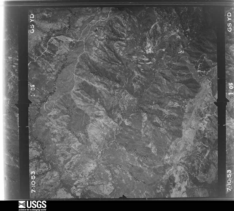 U.S. Geological Survey aerial photograph, 1953-07-11, scale 1:23600