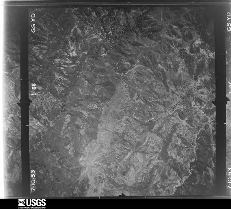 U.S. Geological Survey aerial photograph, 1953-07-11, scale 1:23600