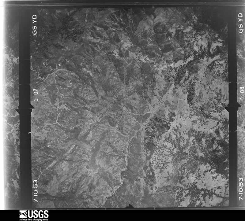 U.S. Geological Survey aerial photograph, 1953-07-11, scale 1:23600