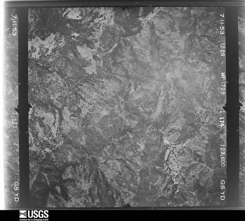 U.S. Geological Survey aerial photograph, 1953-07-11, scale 1:23600