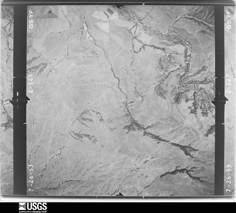 U.S. Geological Survey aerial photograph, 1953-07-15, scale 1:23600