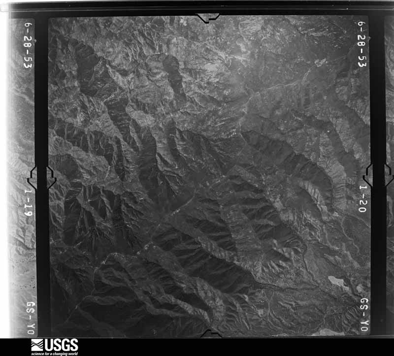 U.S. Geological Survey aerial photograph, 1953-06-01, scale 1:37400