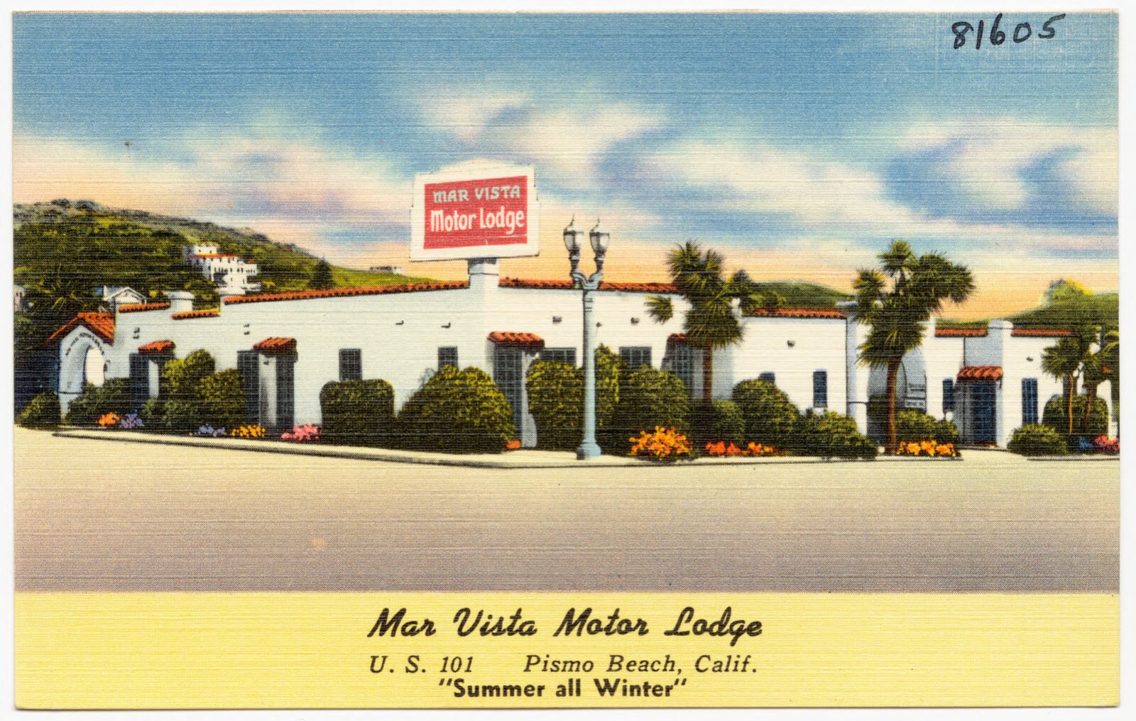 Mar Vista Motor Lodge, U. S. 101, Pismo Beach, Calif., Boston Public Library - undated