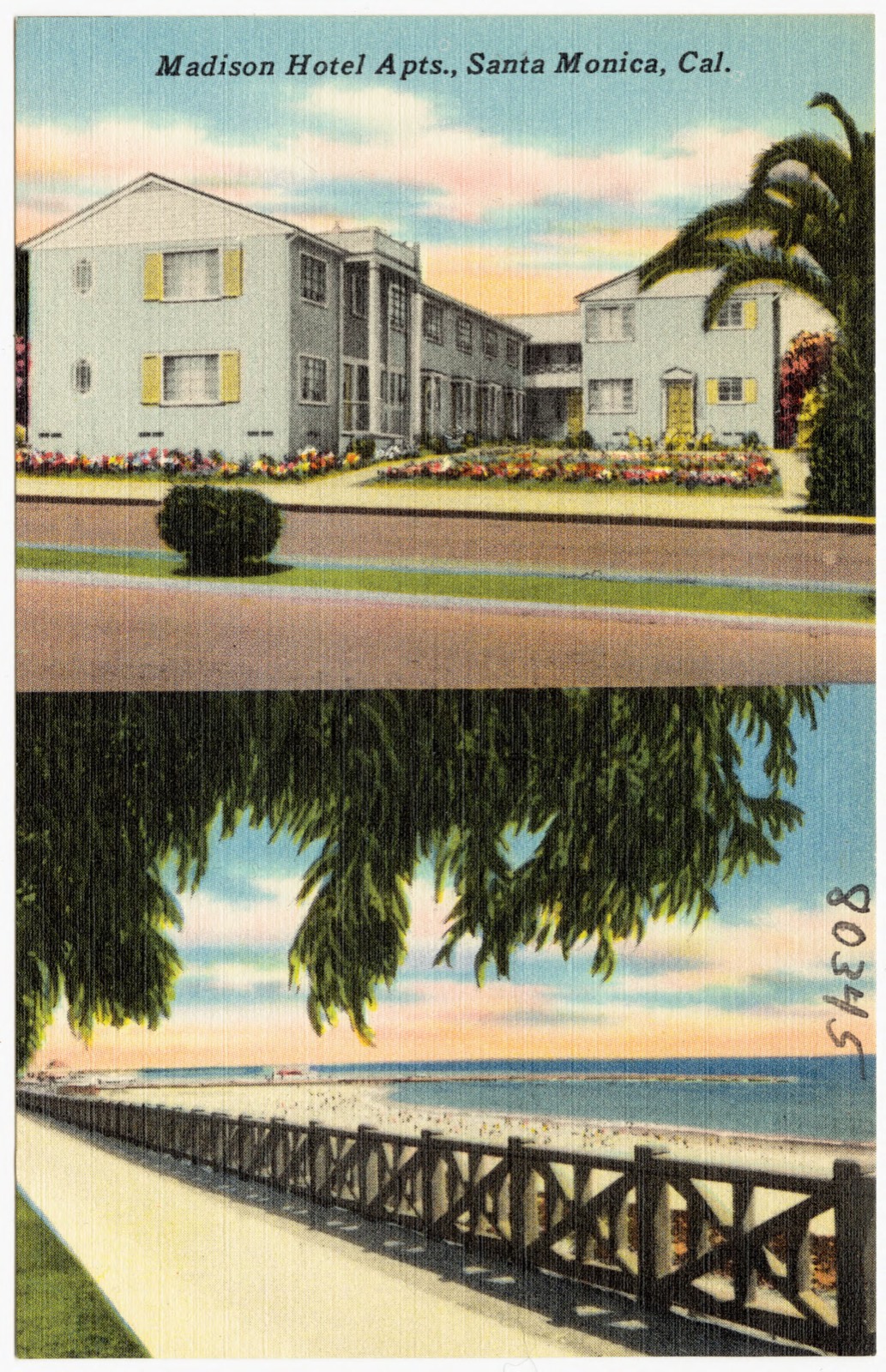 Madison Hotel Apts., Santa Monica, Cal., Boston Public Library - undated