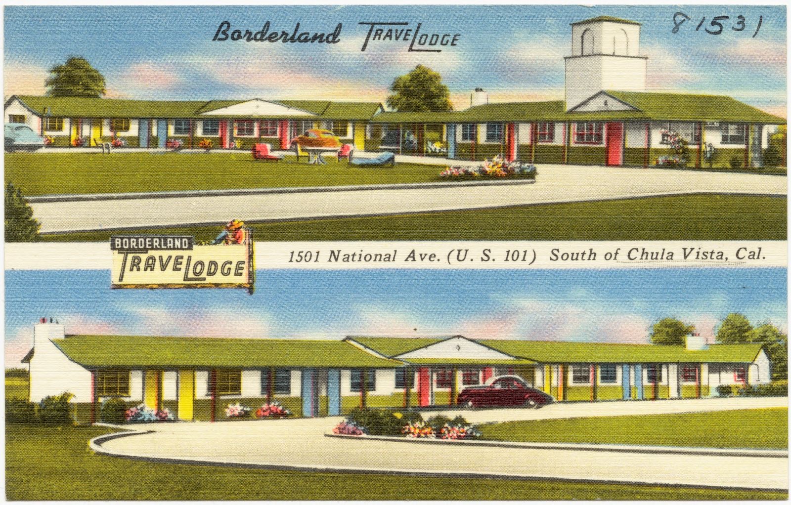 Borderland TraveLodge, 1501 National Ave. (U.S. 101) South of Chula Vista, Cal., Boston Public Library - undated