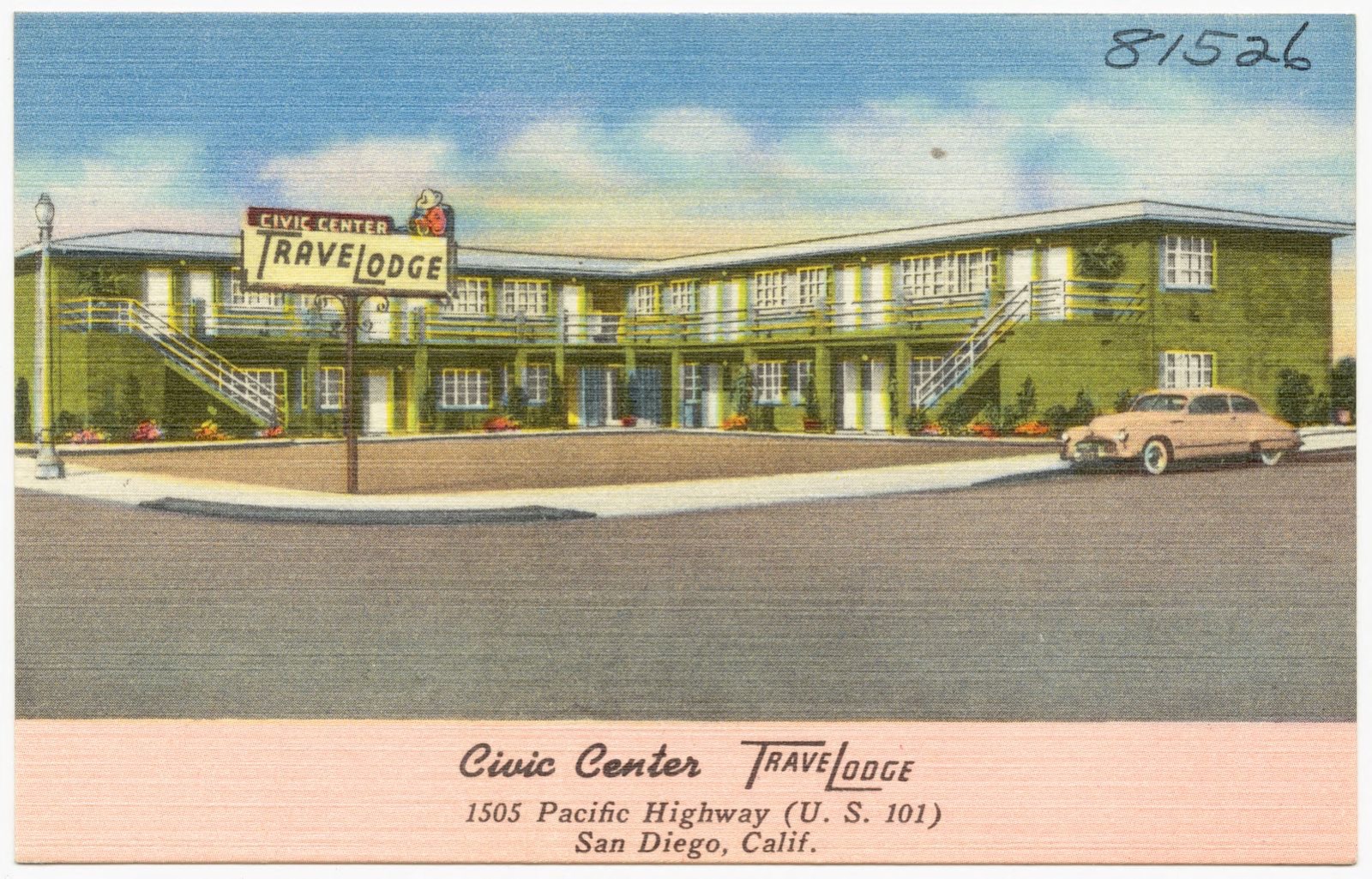 Civic Center TraveLodge, 1505 Pacific Highway (U. S. 101), San Diego, Calif., Boston Public Library - undated