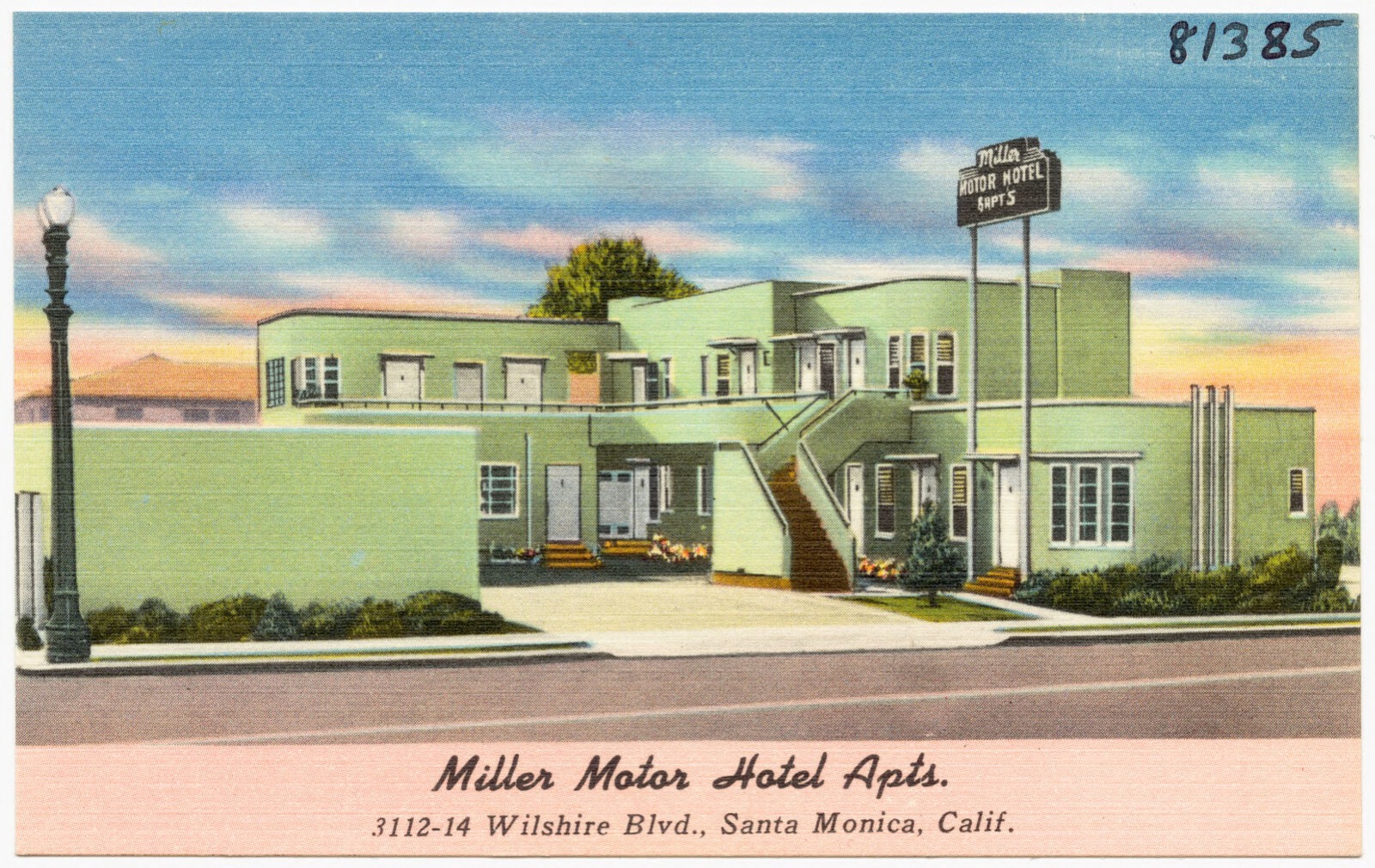 Miller Motor Hotel Apts., 3112-14 Wilshire Blvd., Santa Monica, Calif., Boston Public Library - undated