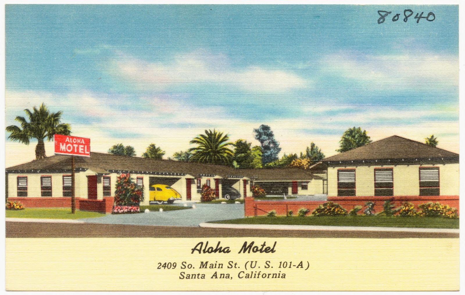 Aloha Motel, 2409 So. Main St. (U. S. 101-A), Santa Ana, California, Boston Public Library - undated