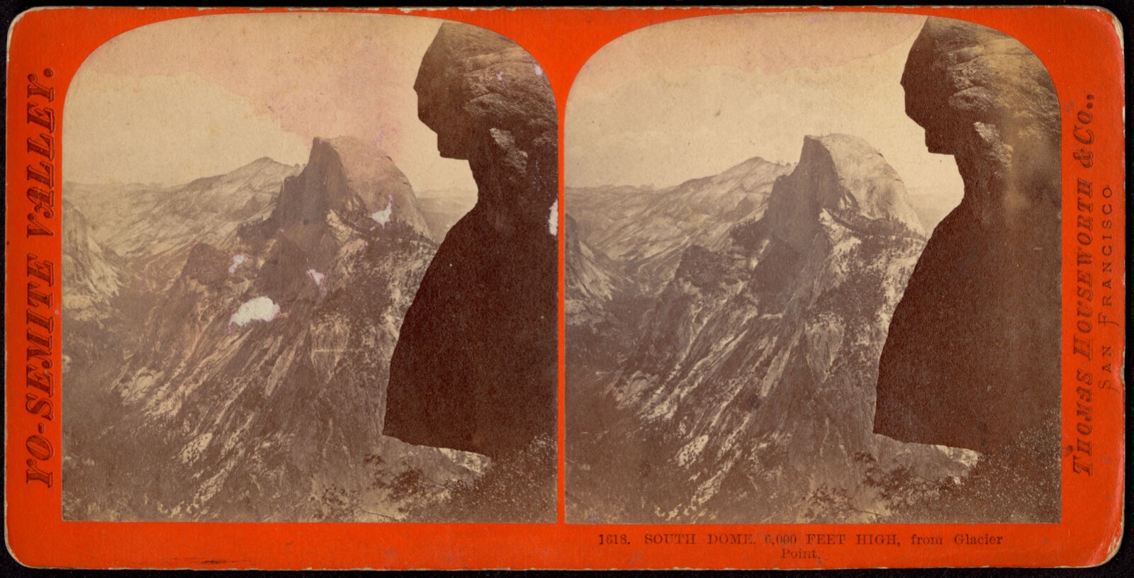 South Dome, 6,000 Feet High, from Glacier Point, Boston Public Library - undated