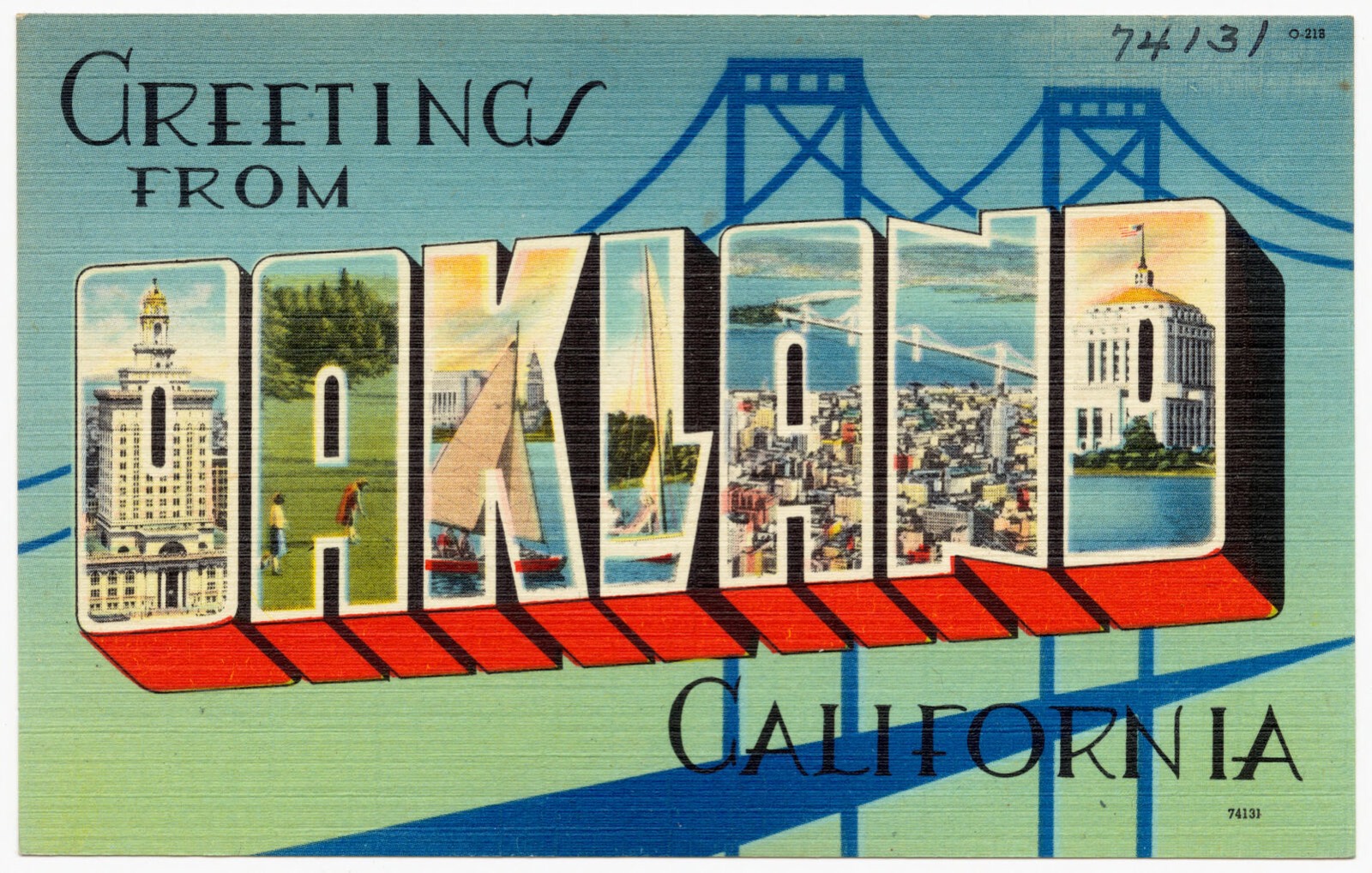 Greetings from Oakland California, Boston Public Library - undated