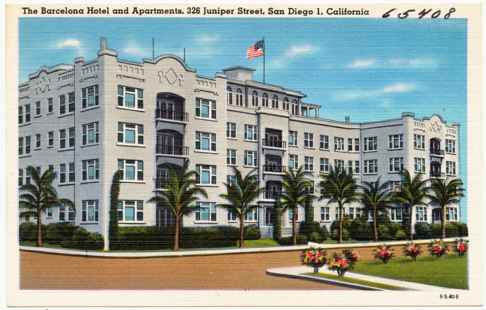 The Barcelona Hotel and Apartments, 326 Juniper Street, San Diego 1, California, Boston Public Library - undated