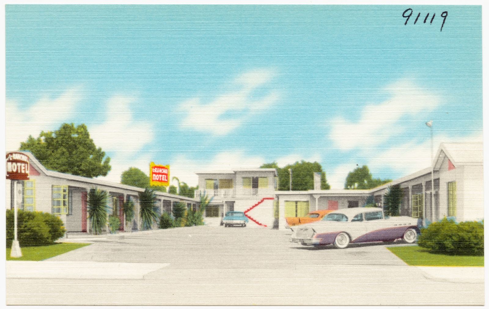 L- Rancho Motel, 316 West Montecito Street (Between Bath and Castillo), Santa Barbara, California, Boston Public Library - undated