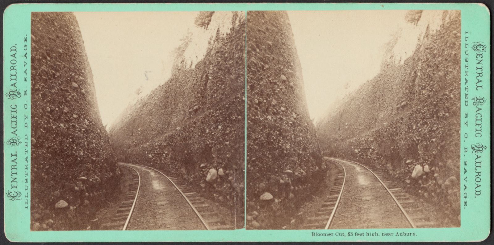 Bloomer Cut, 63 feet high, near Auburn, Boston Public Library - undated