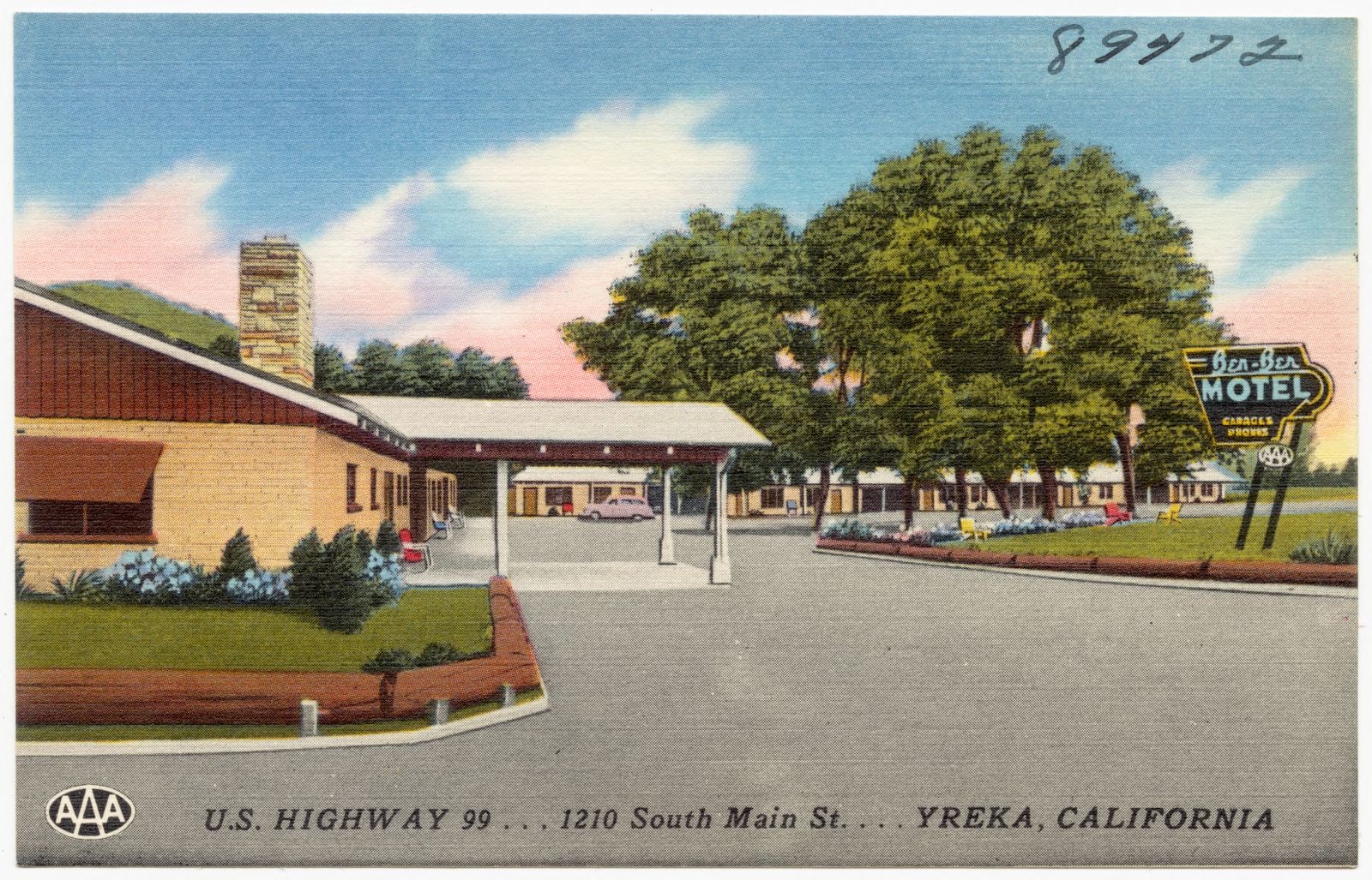 Ber-Ber Motel, U.S. Highway 99... 1210 South Main St... Yreka, California, Boston Public Library - undated