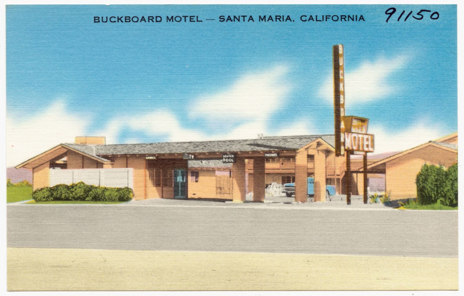 Buckboard Motel -- Santa Maria, California, Boston Public Library - undated