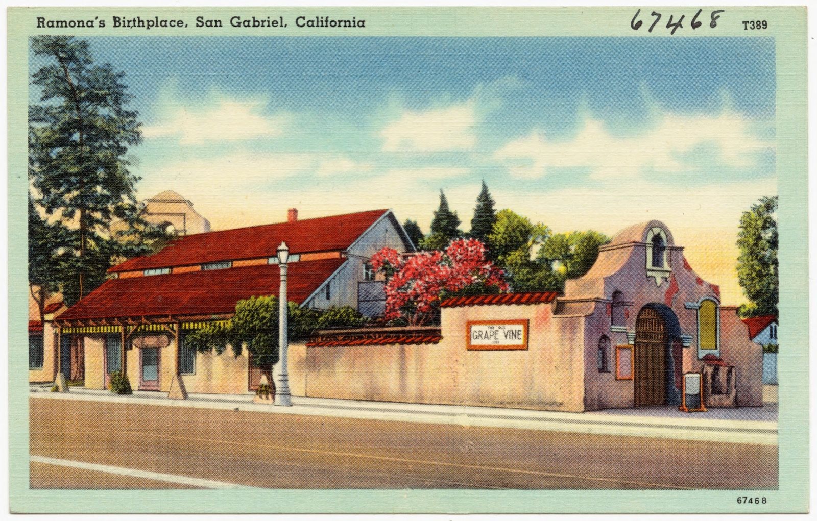 Ramona's Birthplace, San Gabriel, California, Boston Public Library - undated