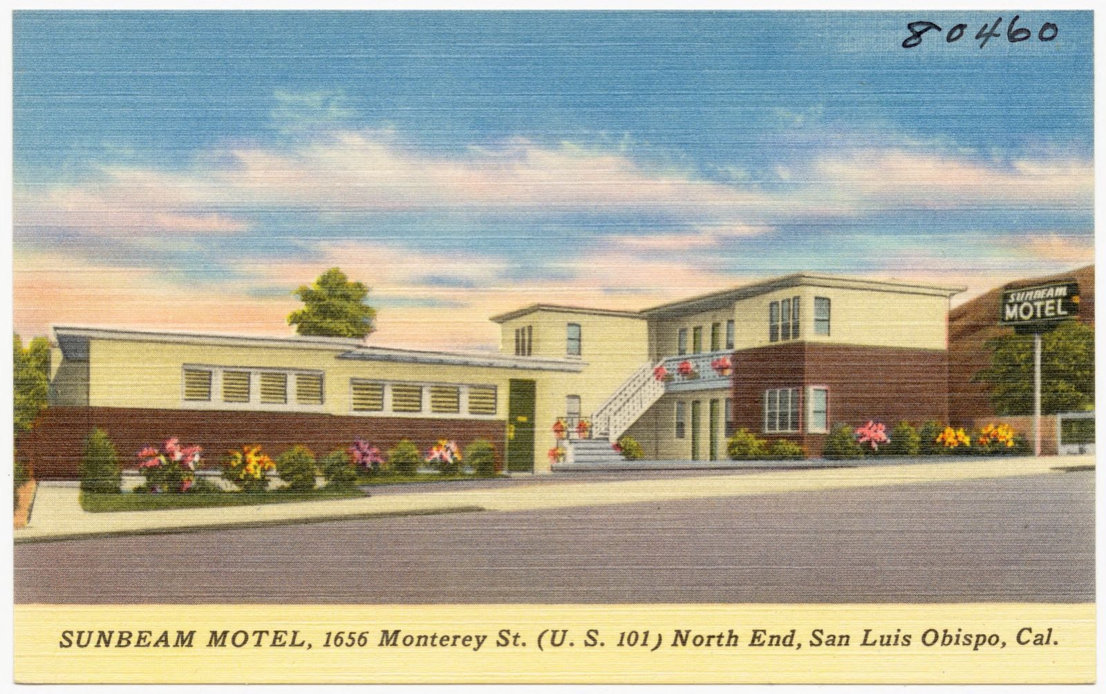 Sunbeam Motel, 1656 Monterey St. (U. S. 101), North End, San Luis Obispo, Calif., Boston Public Library - undated