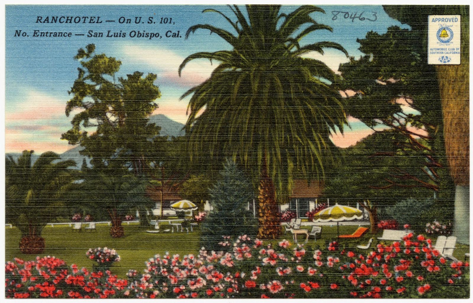 Ranchotel -- On U. S. 101, No. Entrance -- San Luis Obispo, Calif., Boston Public Library - undated