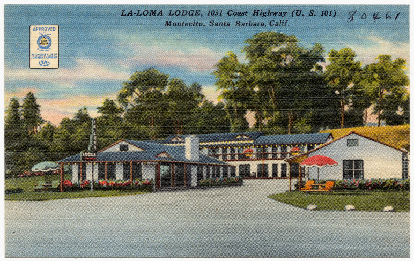 La-Loma Lodge, 1031 Coast Highway (U. S. 101), Montecito, Santa Barbara, Calif., Boston Public Library - undated